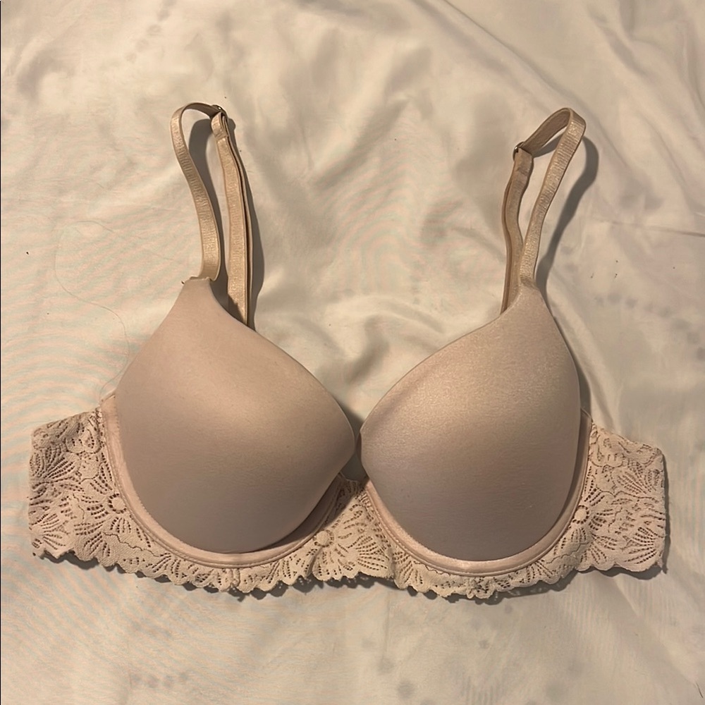 ⭐️(3/$25) AERIE Real Sunnie Lace Demi Push Up Blossom Lace Trim Bra - Picture 5 of 15
